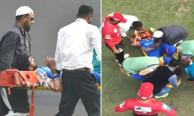 Mehedi Hasan Miraz left field with stretcher