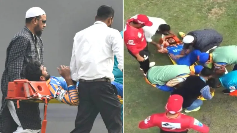 Mehedi Hasan Miraz left field with stretcher