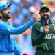 India and Pakistan toss moment; Rohit sharma and Babar Azam