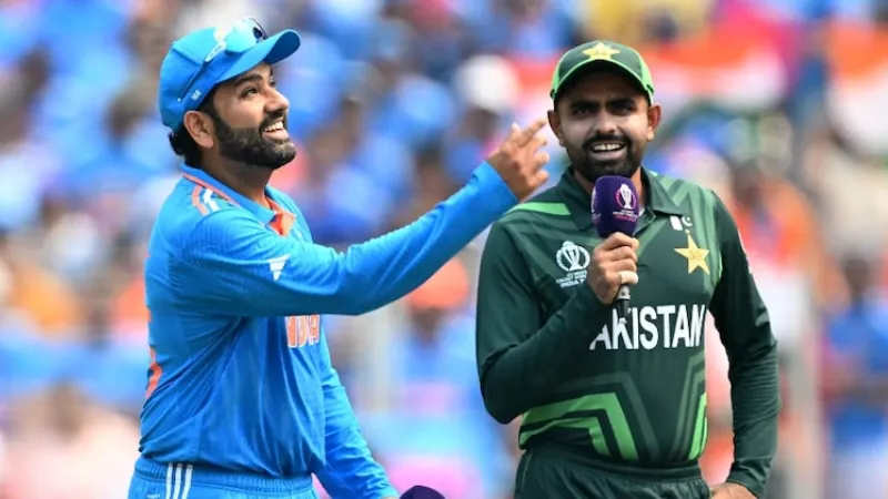 India and Pakistan toss moment; Rohit sharma and Babar Azam