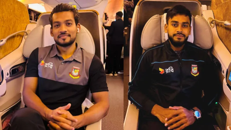 Nazmul Hossain Shanto and Mehidy Hasan Miraz in Flight