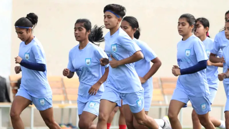 Bangladesh women football training session