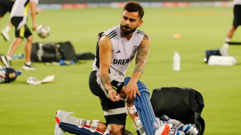 Virat Kohli during practice session